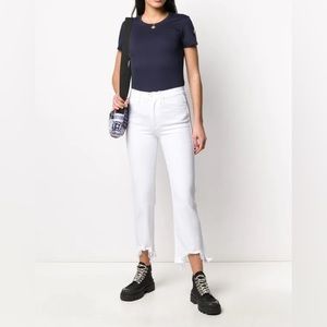 BUNDLE 3 for $75 
3x1 cropped frayed-hem jeans white Size 28